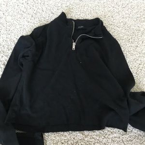 Brandy Melville half zip cropped shirt